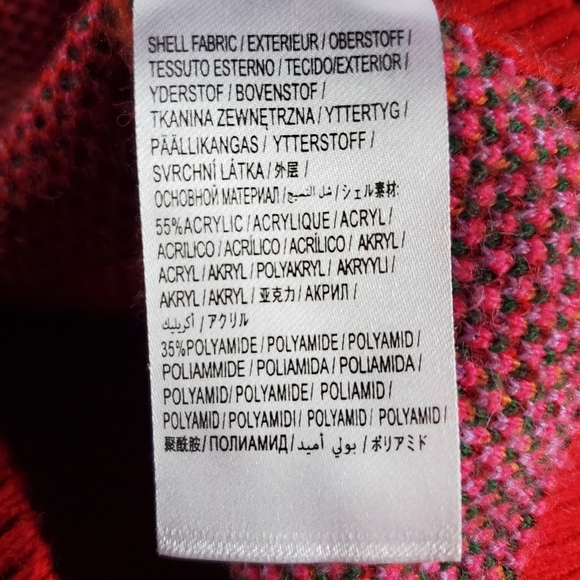 Farm Rio X Anthropologie Cold-Shoulder Sweater Tassel Balloon Sleeves Multicolor - Picture 8 of 11